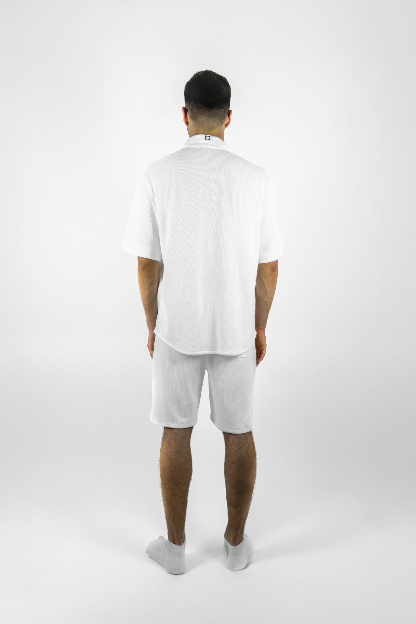 Pique button-up