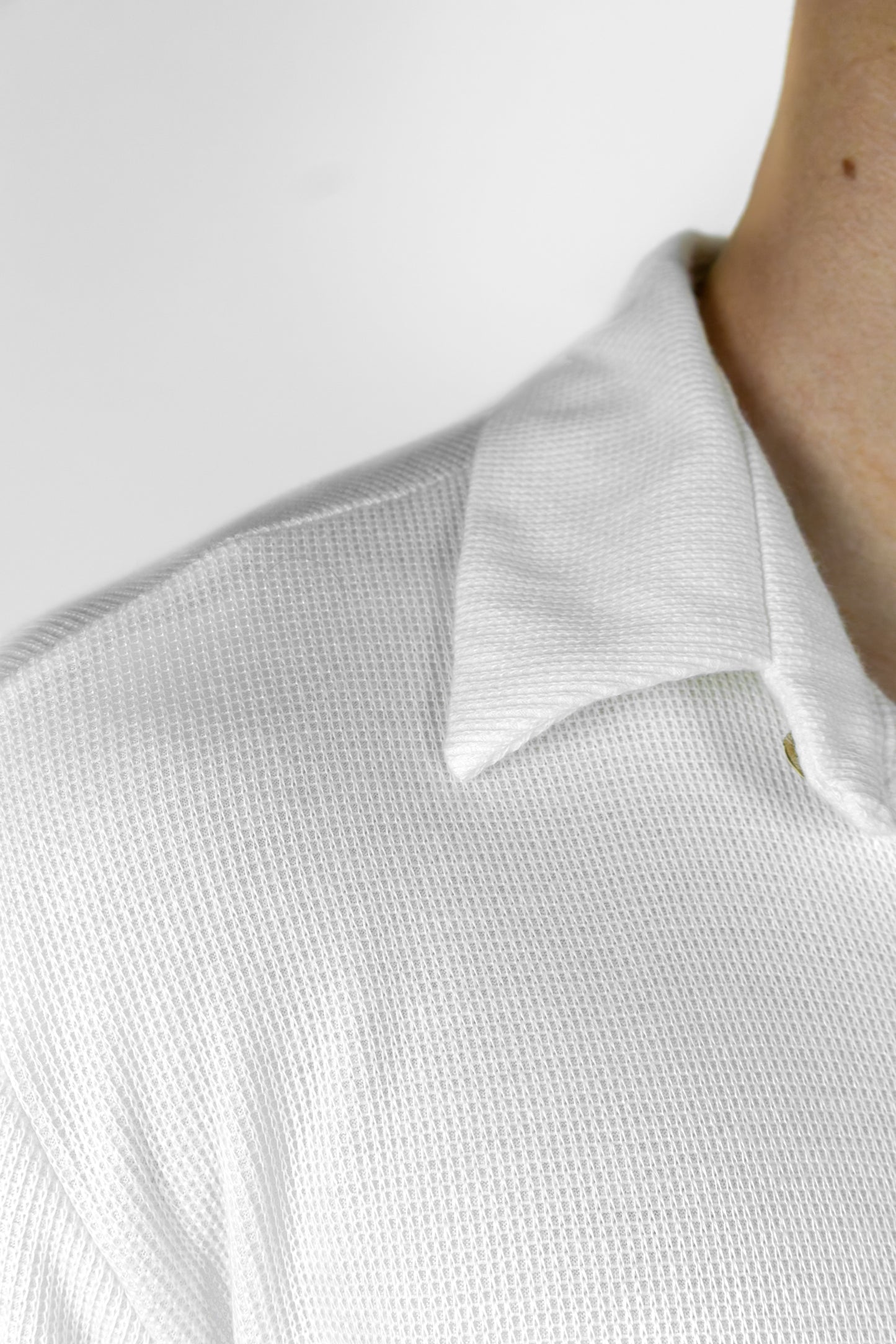 Pique button-up