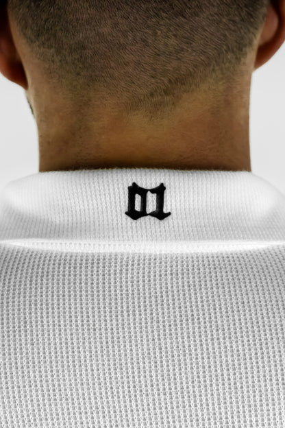 Pique button-up