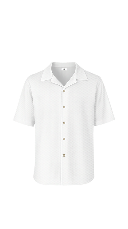 Pique button-up