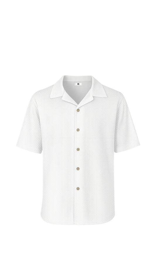 Pique button-up